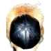 Шапка- ушанка из черной кожи модель "Лиса"