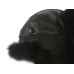 Мужская шапка- ушанка с черным песцом