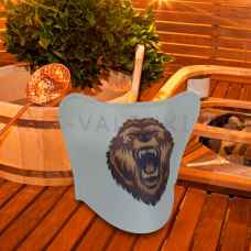 Модельная шапка для бани и сауны"  Медведь "до 62 размера,  войлок