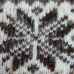 Варежки женские белые "Снежинки коричневые" 17-18 разм., арт.2370