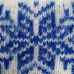 Варежки женские белые "Снежинки синие" 17-18 разм., арт.3338