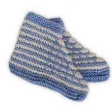 Шерстяные носки ручной вязки голубого цвета, шерсть 50%, 50% акрил. арт. 2106