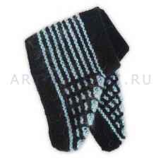 Шерстяные носки ручной вязки черного цвета, шерсть 50%, 50% акрил. арт..3344