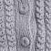 Вязаный женский жилет ручной вязки ,светло-серый, арт. 264