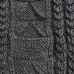 Вязаный женский жилет ручной вязки , цвет чёрный, арт.262